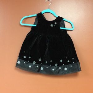 Old Navy Baby Black dress with snowflakes